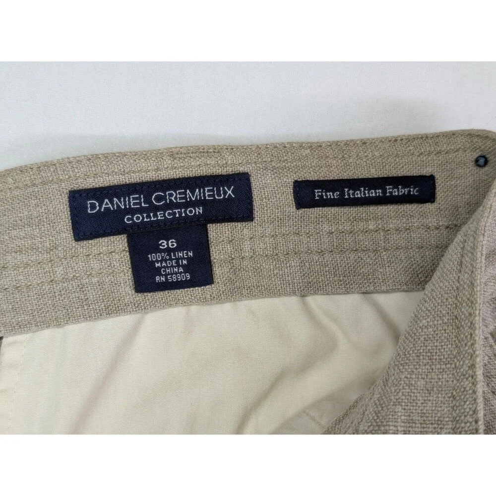 Daniel Cremieux Men’s Linen Khaki Cargo Shorts 36